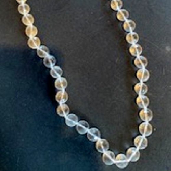 NWT Long Beveled Glass Crystal Beads Necklace - Picture 3 of 4